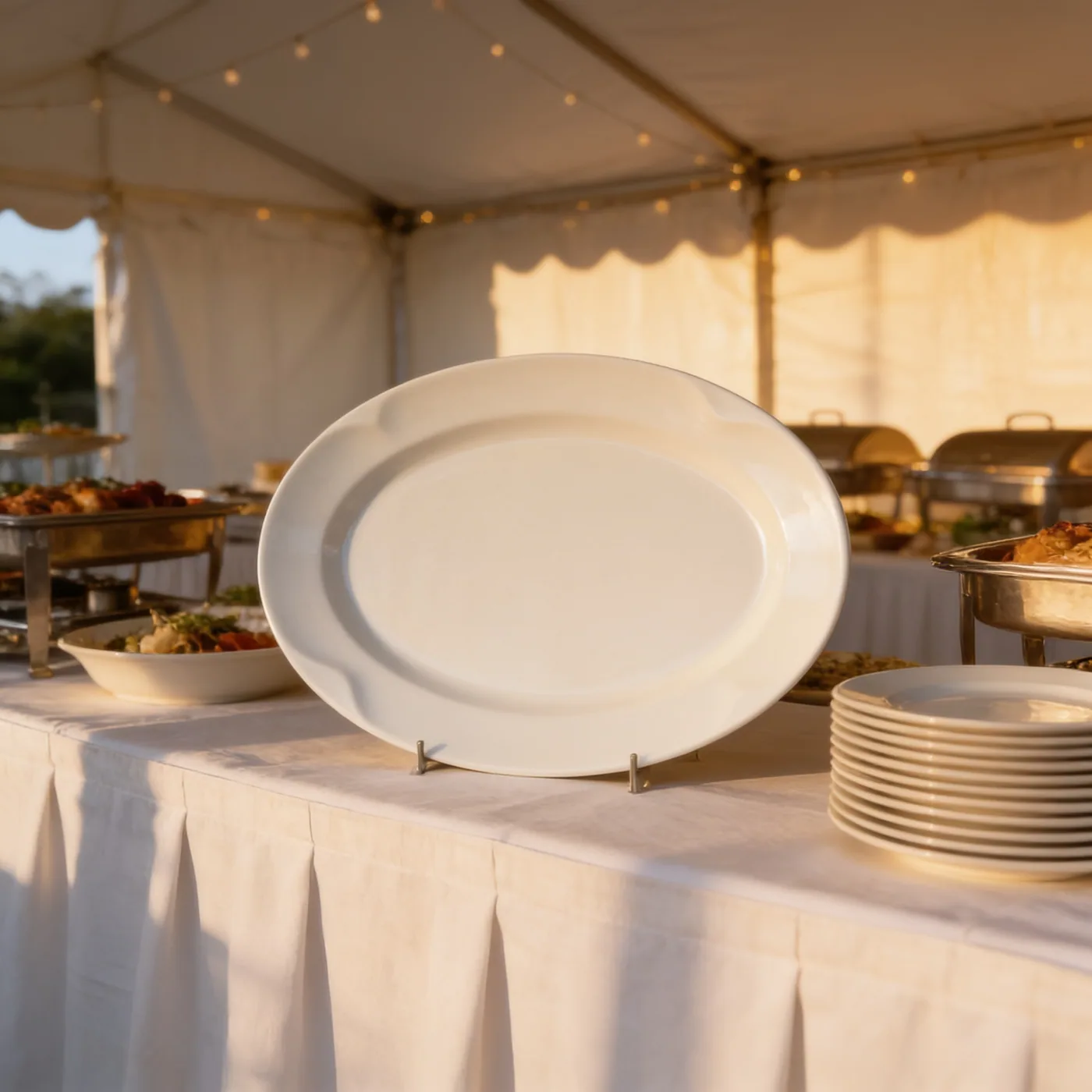 Platter, large, oval, 55x42 cm